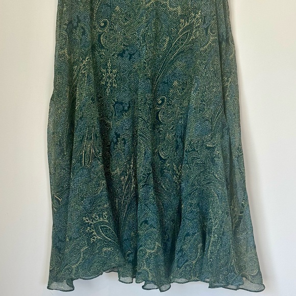 Jones New York Green Midi A-Line Skirt - Size: 16 - Picture 4 of 5